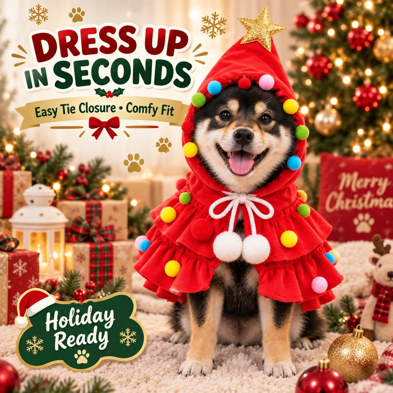 Christmas Tree Pet Costume 